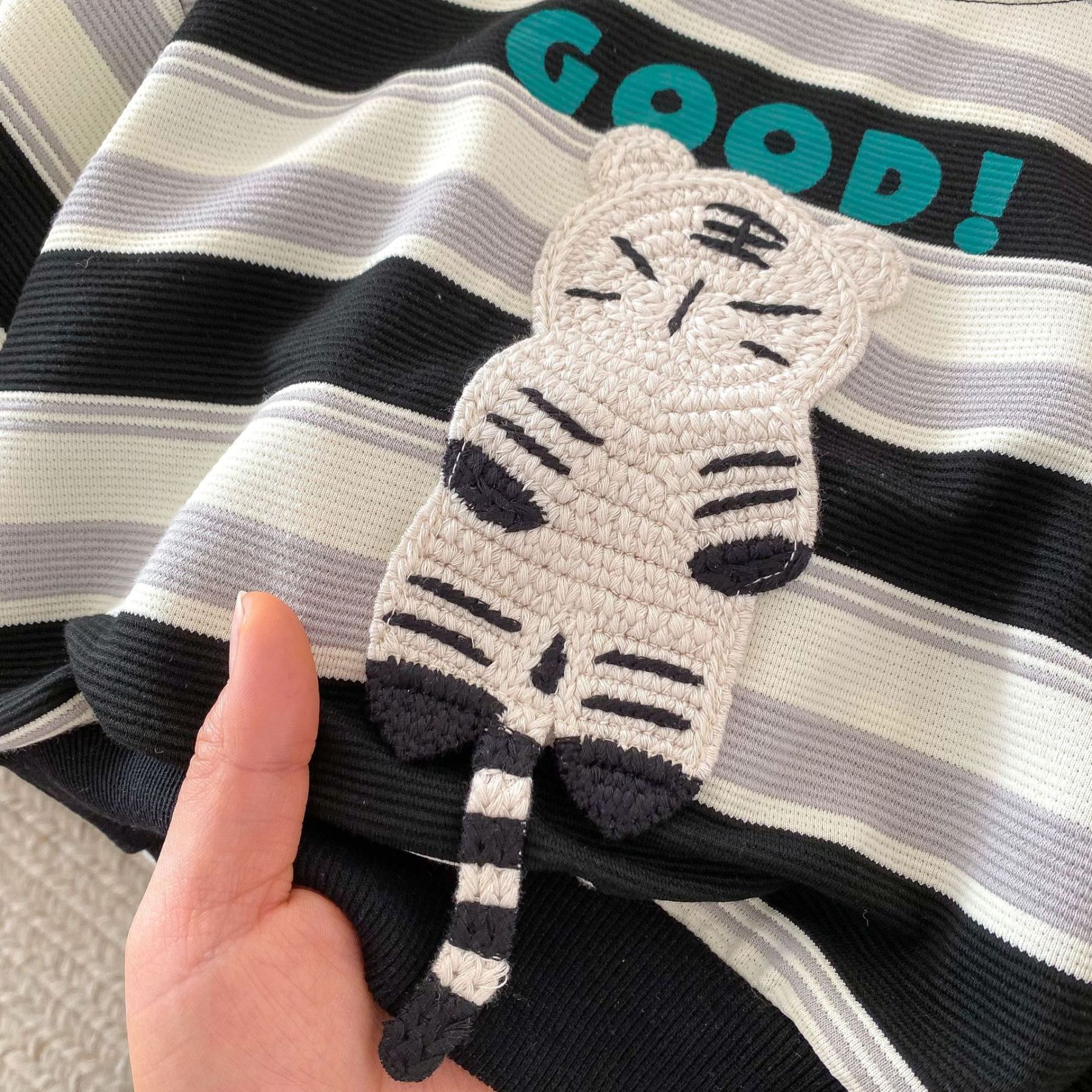 Baby Boy"Good"Long Sleeve Sweatshirt-kissminis
