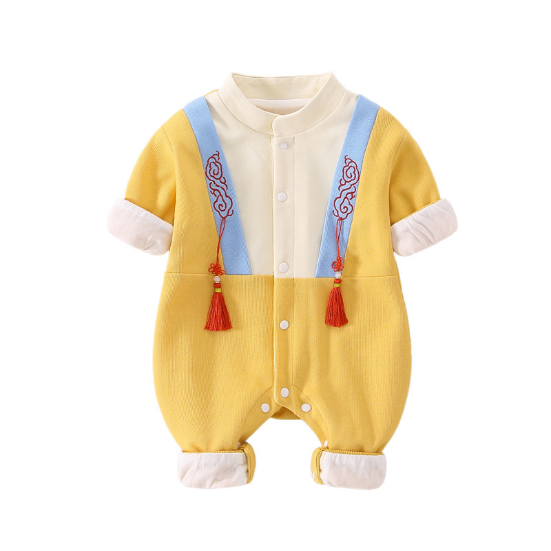 Baby Han Chinese Clothing Style Long Sleeve Romper-kissminis