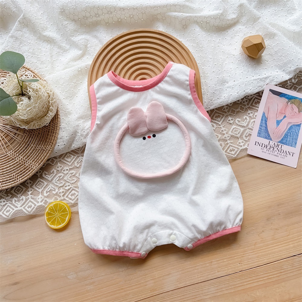 Baby Girl Rabbit Print Romper-kissminis