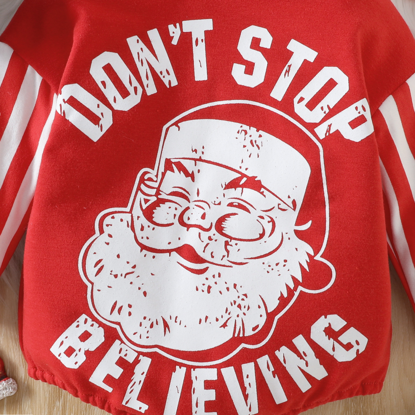 Baby Boy/Girl Christmas Santa Claus Pattern Long Sleeve Bodysuit-kissminis