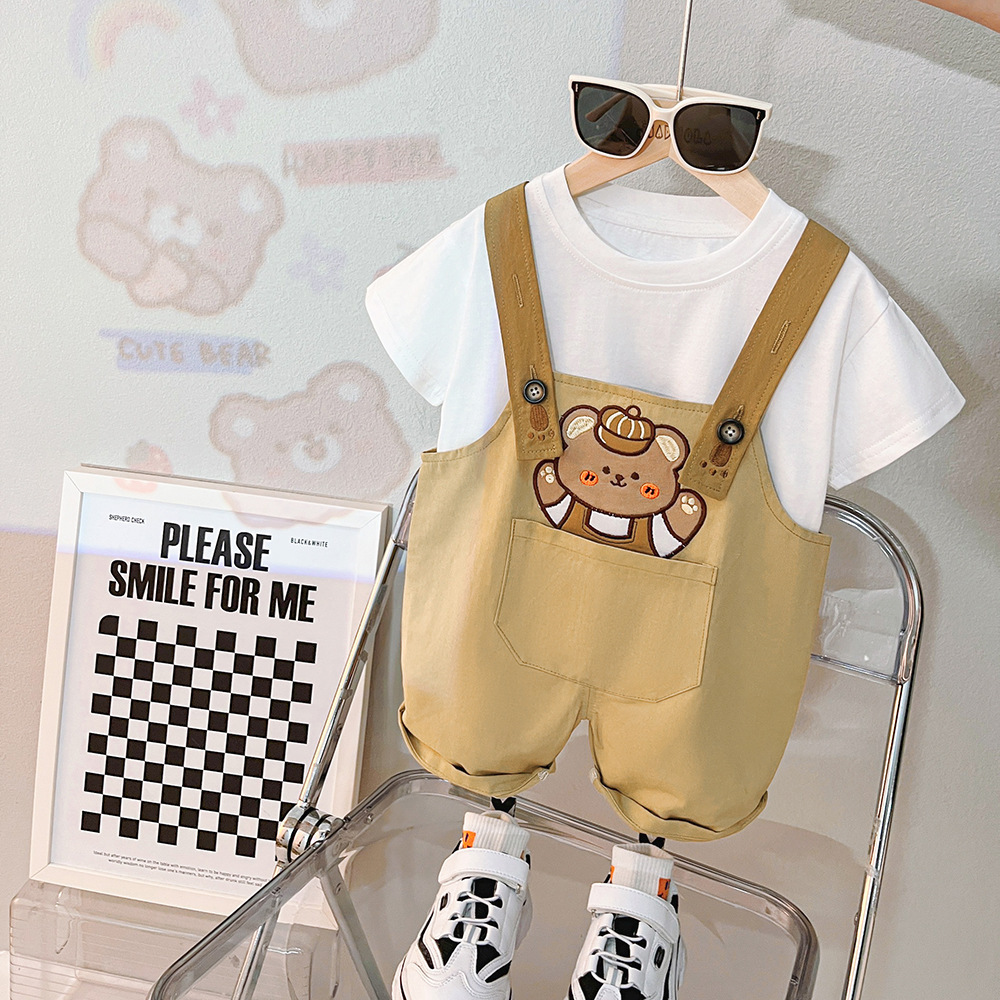 2pcs Baby Cartoon T-shirt with Pants Set -kissminis