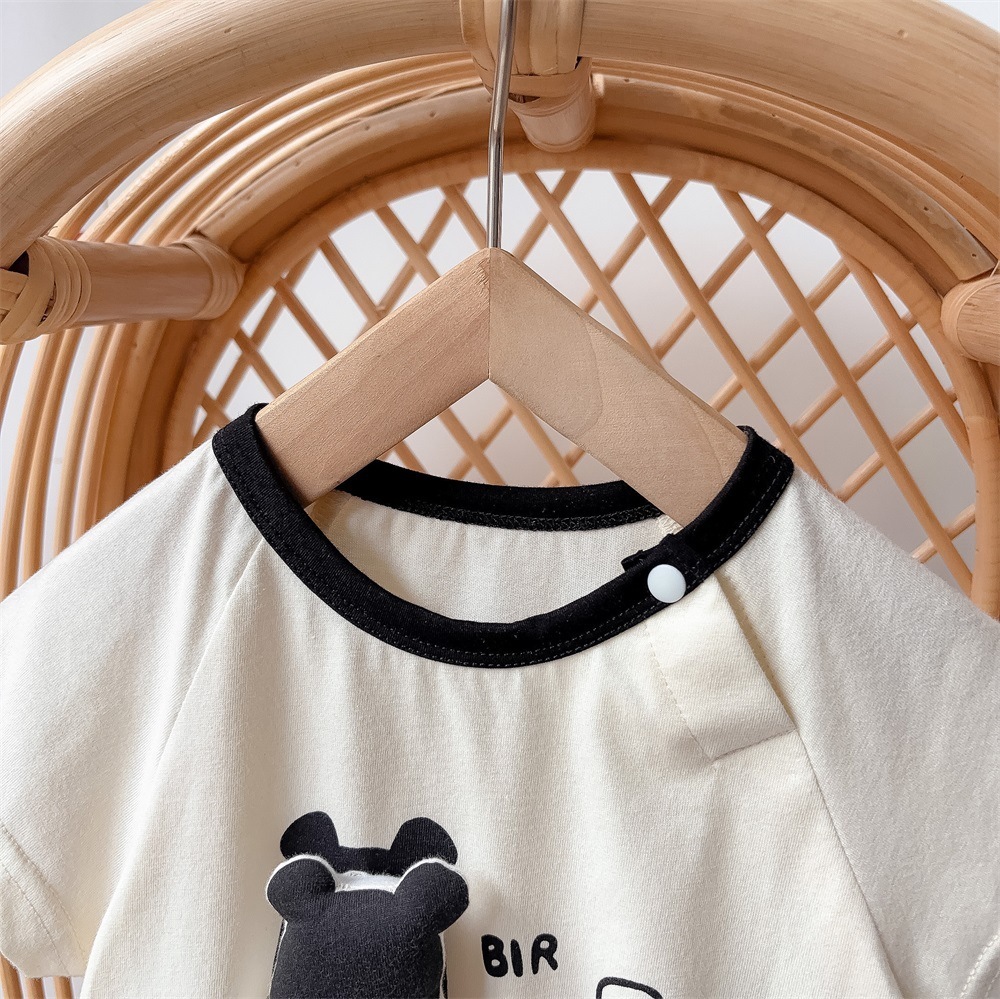 Baby Boy/Girl Dog Cartoon Bodysuit-kissminis