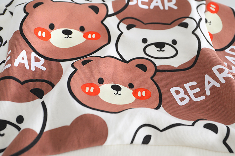 Allover Cartoon Bear Pattern Two Piece Set-kissminis