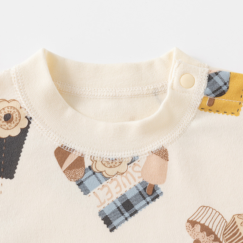 Baby Ice Cream Cake Shoulder Split Romper