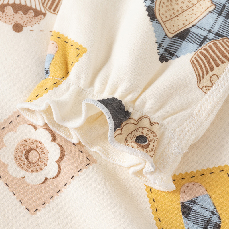 Baby Ice Cream Cake Shoulder Split Romper