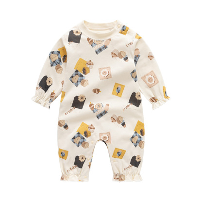 Baby Ice Cream Cake Shoulder Split Romper