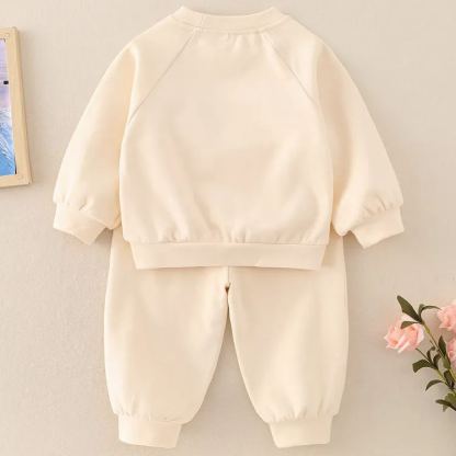 2pcs Baby Cartoon Alphabet Casual Set