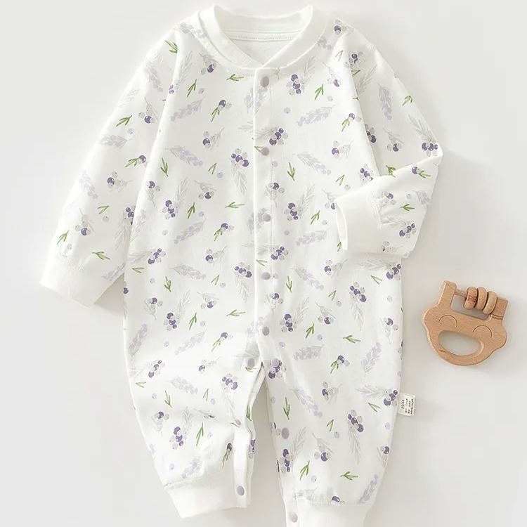 Baby Boy/Girl Floral And Fruit Patterned Romper