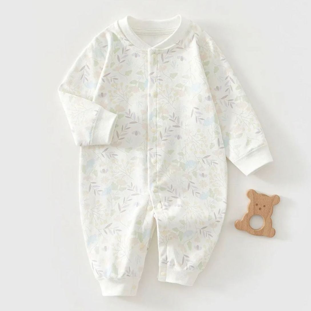 Baby Boy/Girl Floral And Fruit Patterned Romper