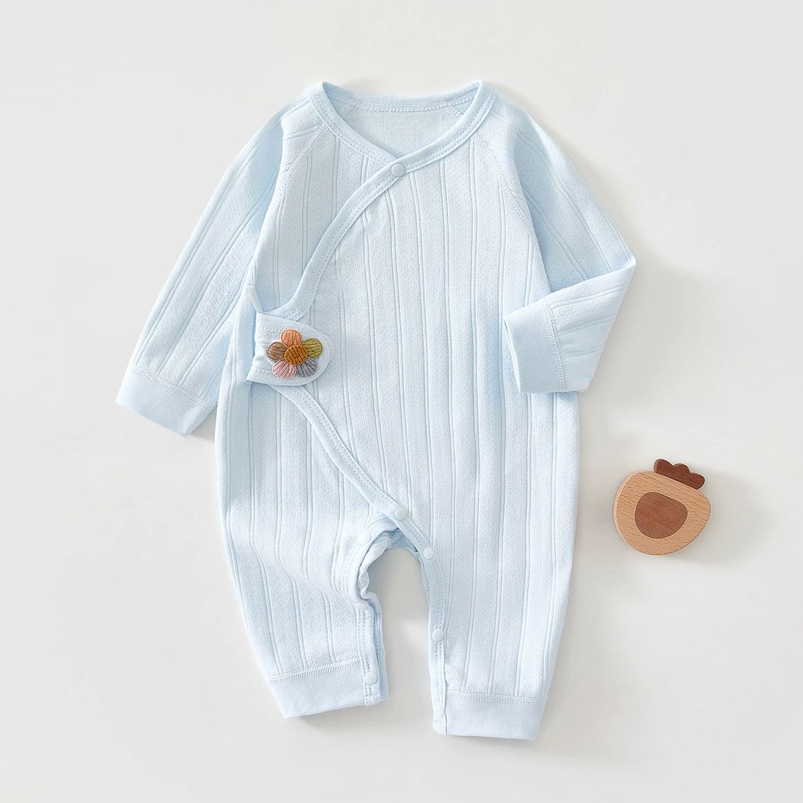 Baby Boy/Girl Petal-Patterned Romper