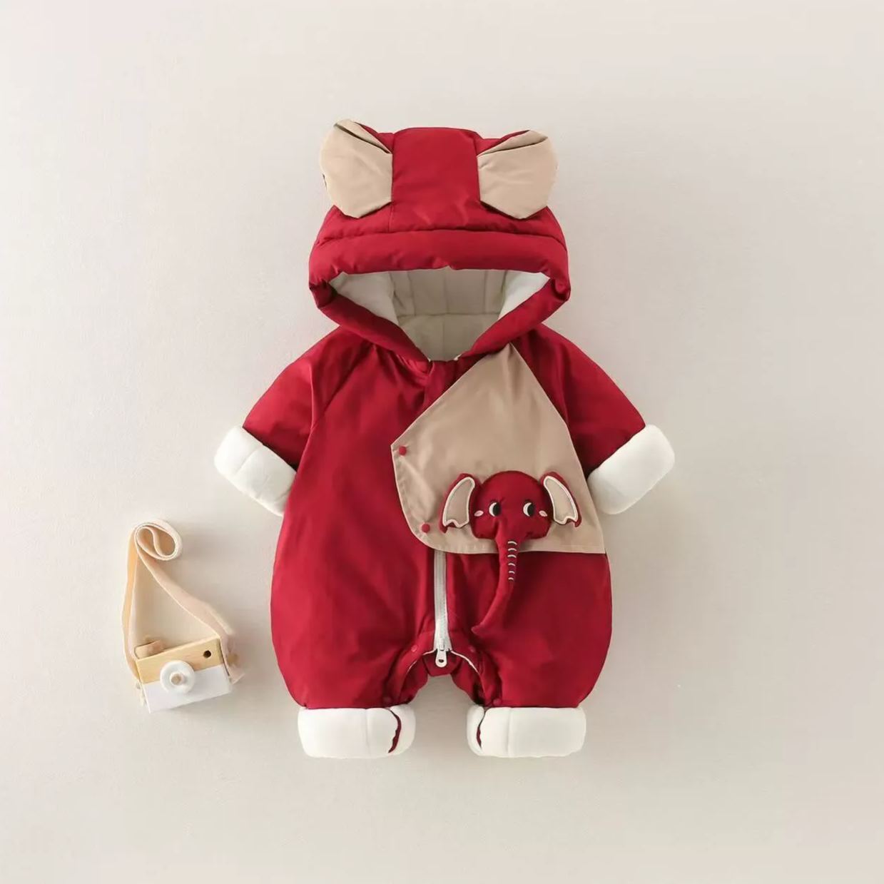 Baby Boy/Girl Embroidered Bear Pure Cotton RomperBaby Boy/Girl Dumbo Patterned Thickened Romper