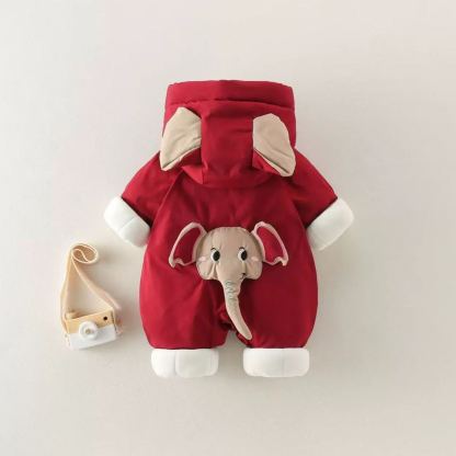 Baby Boy/Girl Embroidered Bear Pure Cotton RomperBaby Boy/Girl Dumbo Patterned Thickened Romper