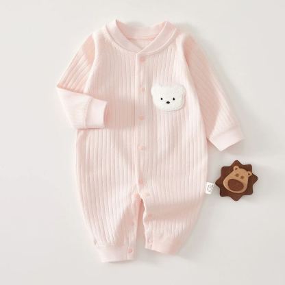 Baby Boy/Girl Embroidered Bear Pure Cotton Romper