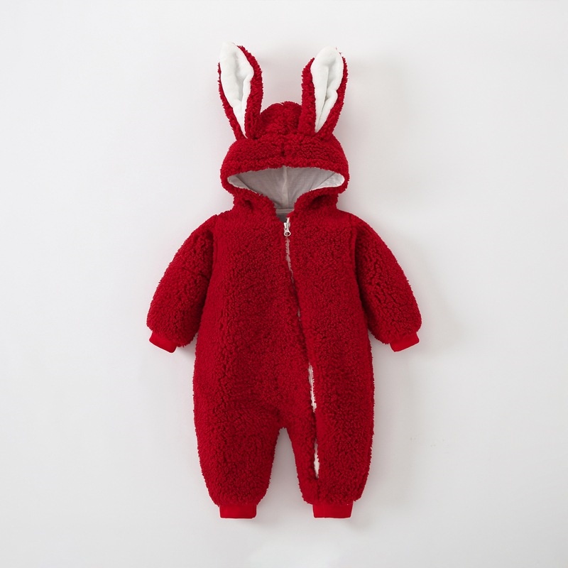 Baby Rabbit Ears Hooded Romper