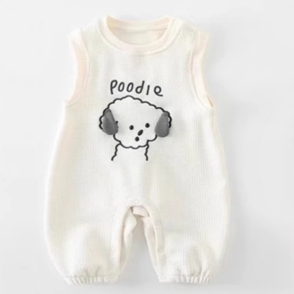 Baby Boy Cartoon Suspenders Long Sleeve Romper Set