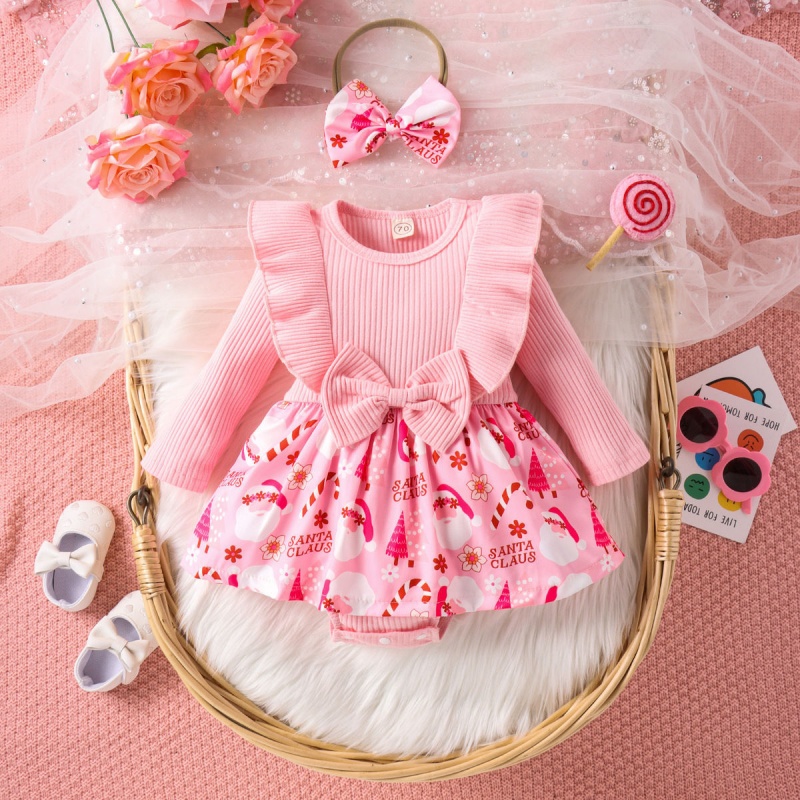 Baby Girl Red Plaid Dress Romper