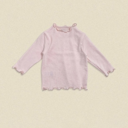 Solid Round Neck Kids Long Sleeve Tee