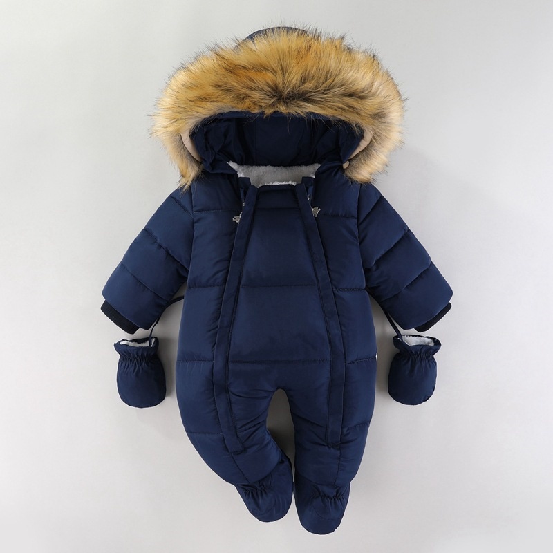 Baby Girl Padded Hooded Romper