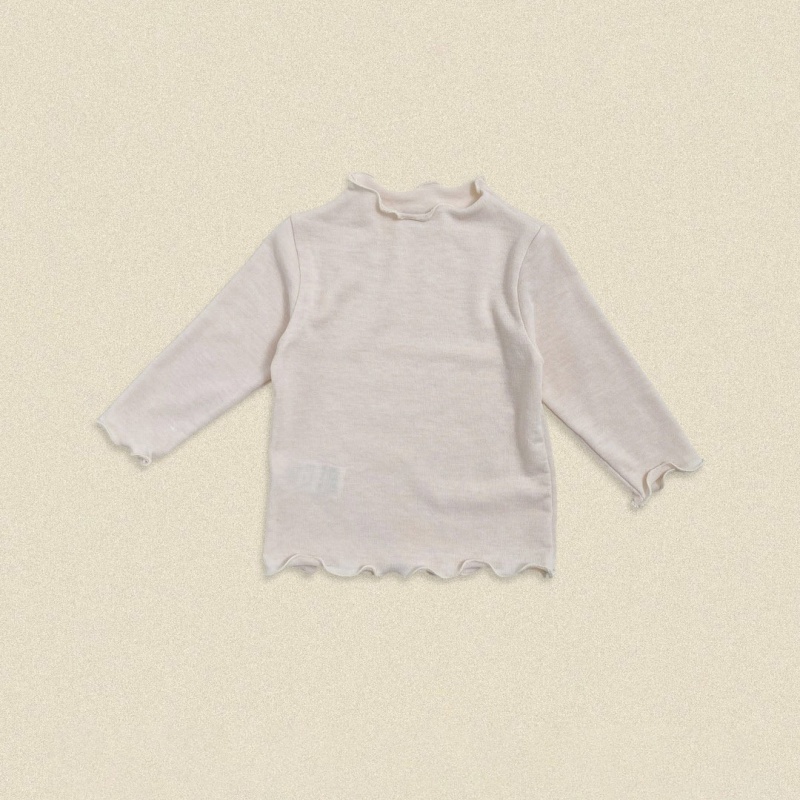 Solid Round Neck Kids Long Sleeve Tee