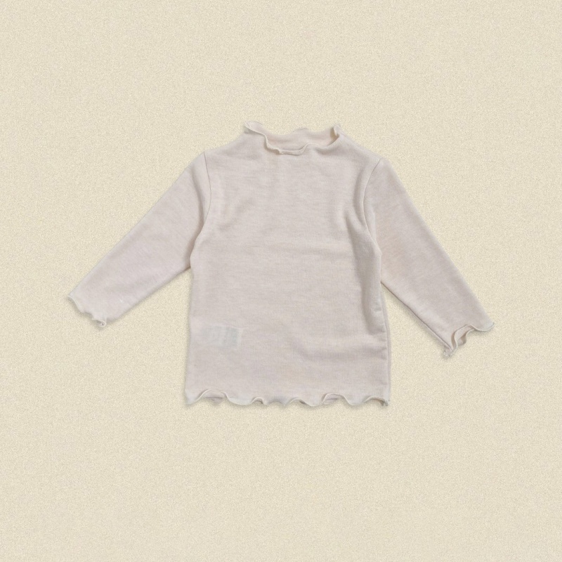 Solid Round Neck Kids Long Sleeve Tee