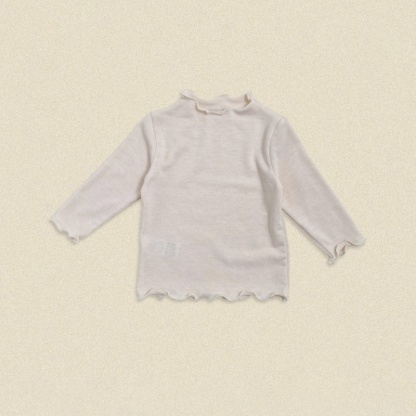 Solid Round Neck Kids Long Sleeve Tee
