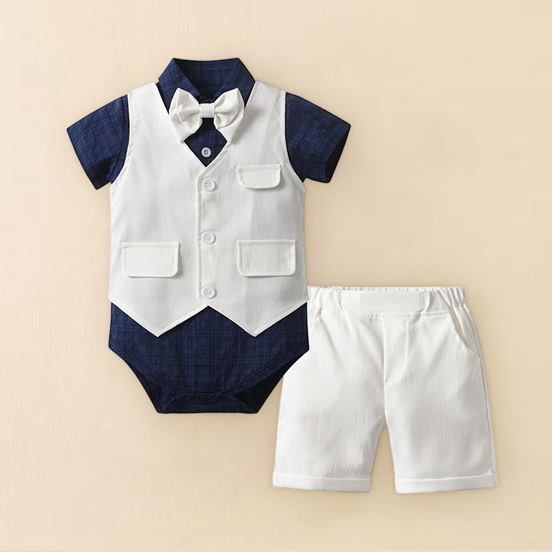 Dapper 3-Piece Gentleman's Romper Set