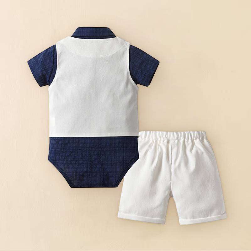 Dapper 3-Piece Gentleman's Romper Set