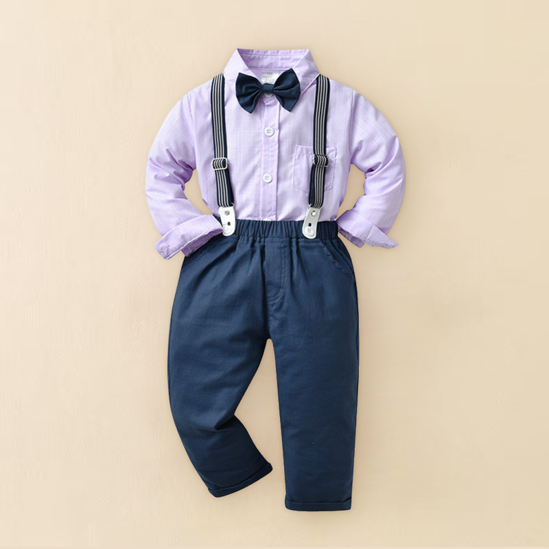 2pcs Baby Boys British Style Suspenders Set