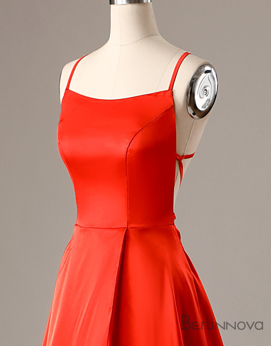 A-Line Royal Blue Prom Dress Side Split Evening Dress