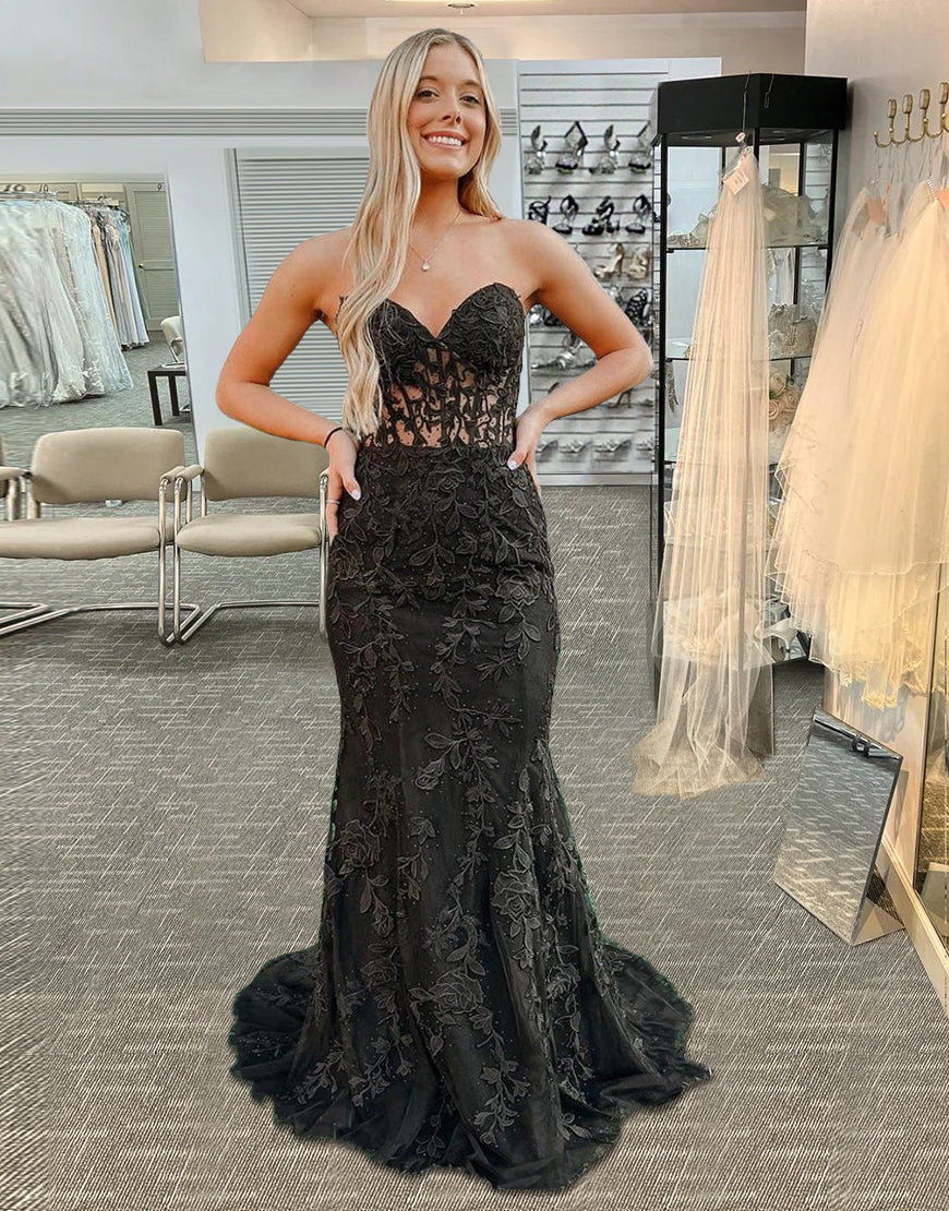 Mermaid Elegant Lace Sweetheart Prom Dress
