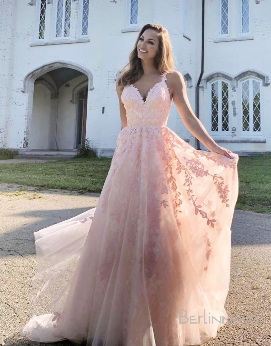 Light Blue Prom Dress Spaghetti Straps Long Evening Dress