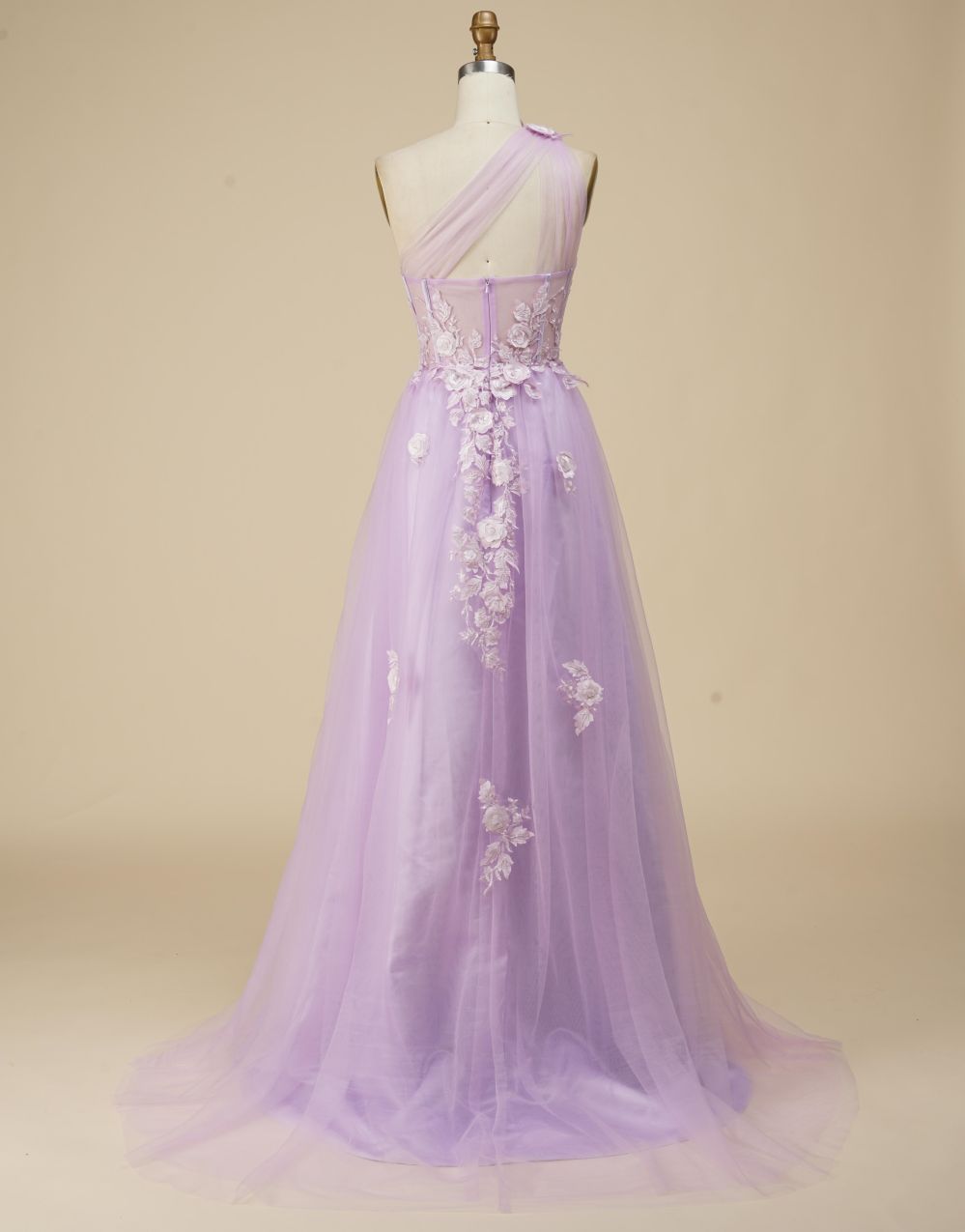 Gorgeous A-Line One Shoulder Prom Dress With Appliques