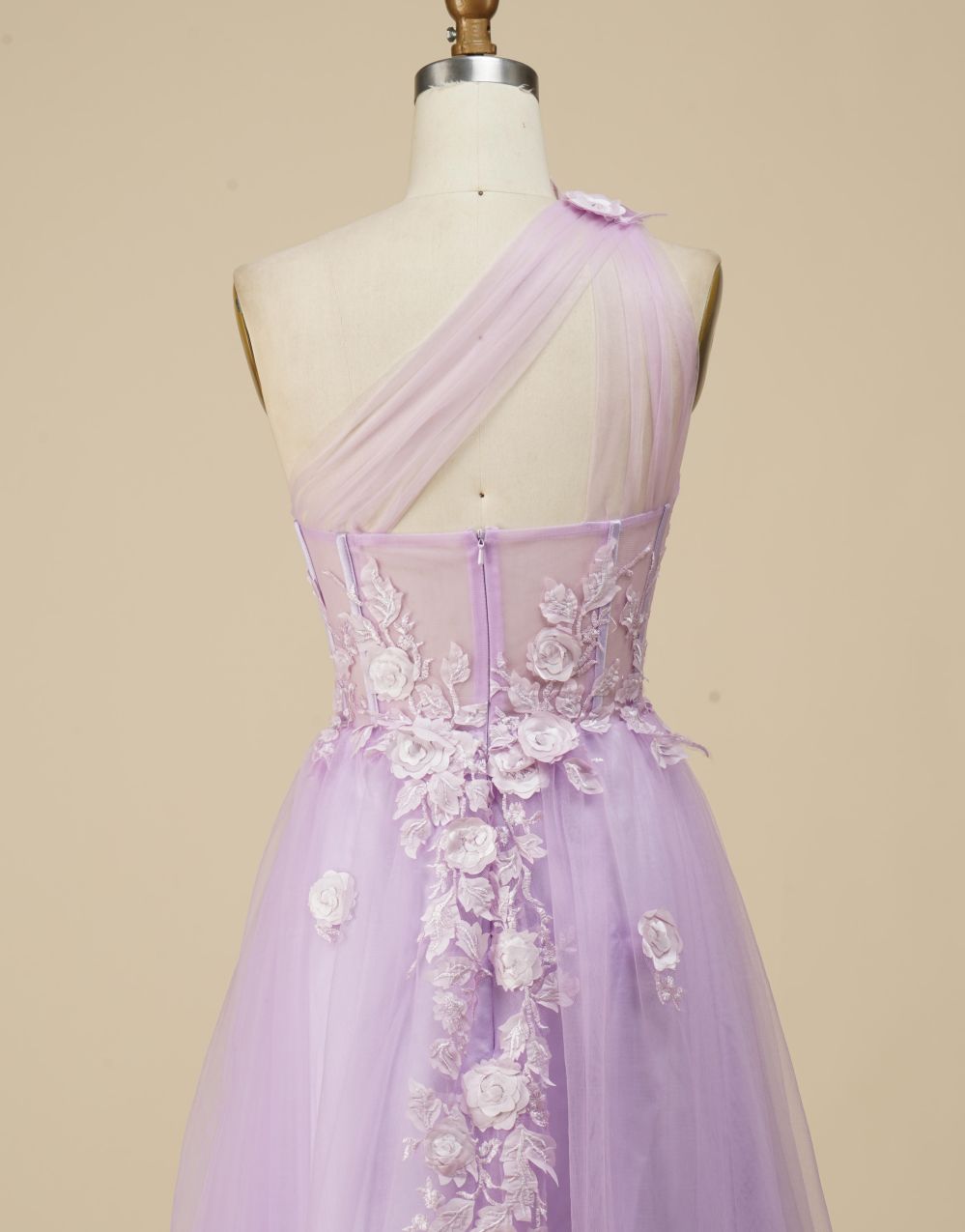 Gorgeous A-Line One Shoulder Prom Dress With Appliques