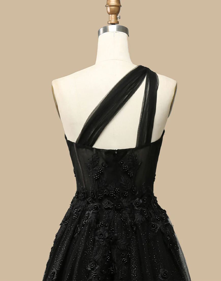 Gorgeous A-Line One Shoulder Prom Dress With Appliques