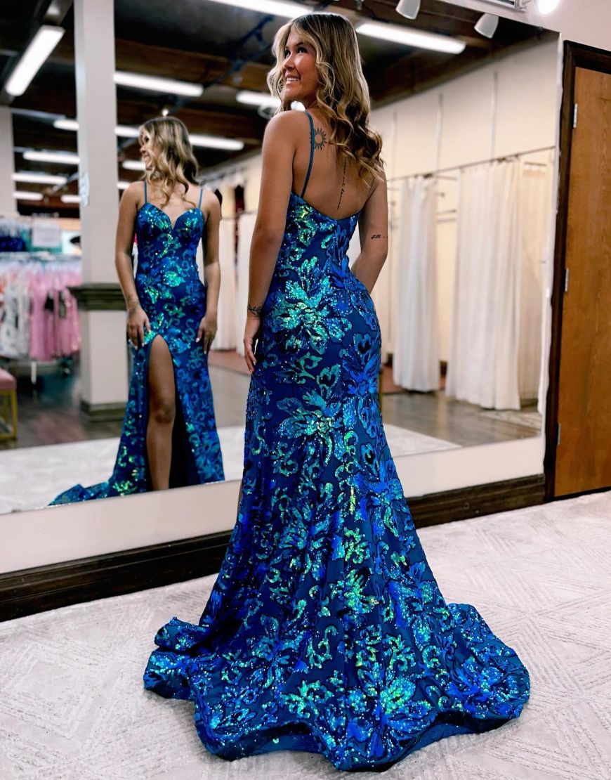 Gorgeous Mermaid Spaghetti Straps Prom Dress With Split
