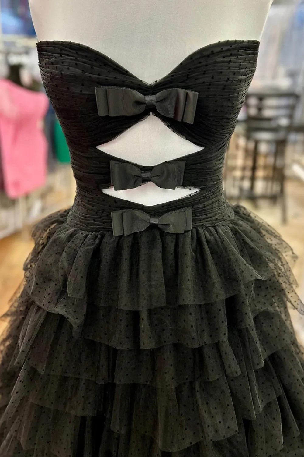 Stylish A-Line Sweetheart Long Layered Glitter Tulle Prom Dress With Slit