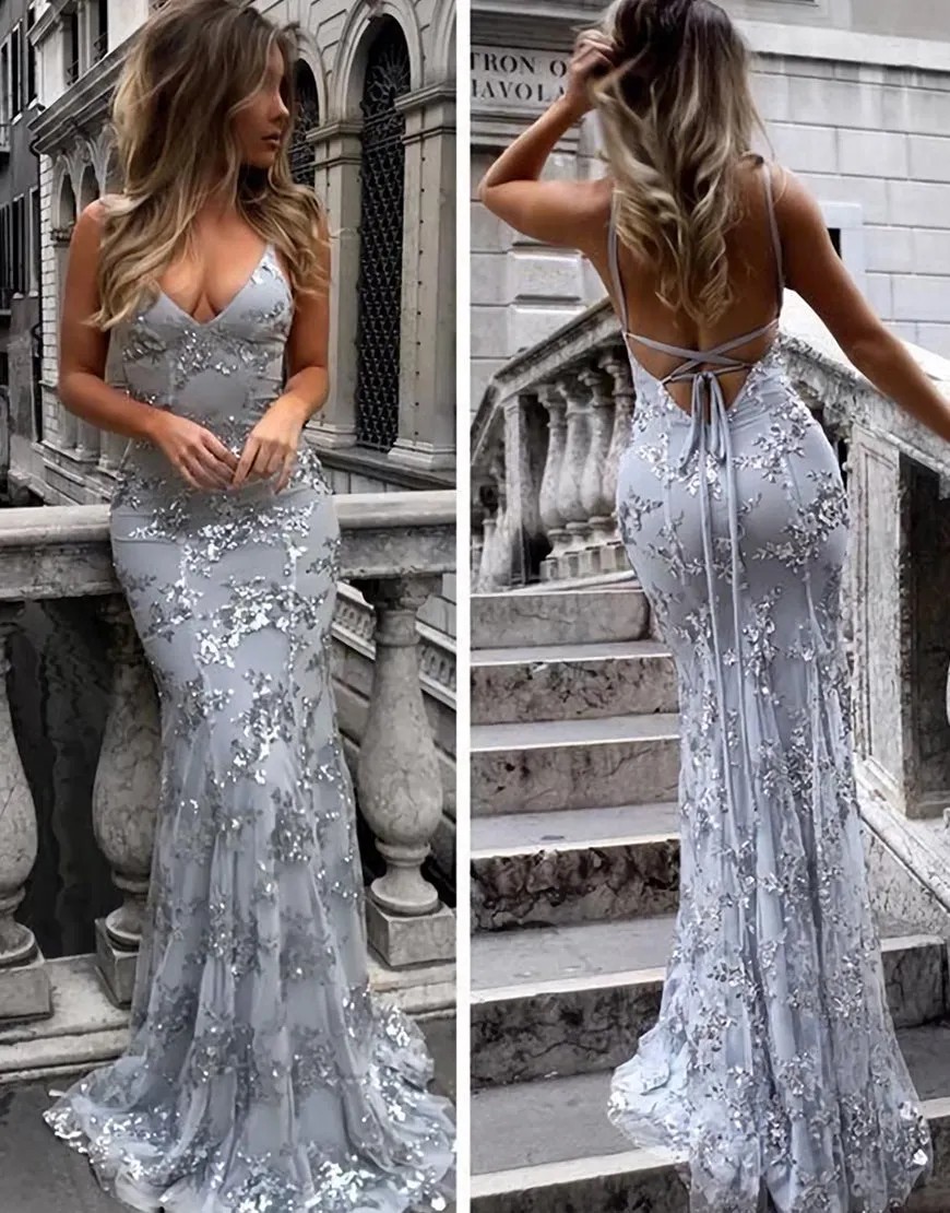 Sexy Lace Popular Fashion Mermaid Prom Dresses
