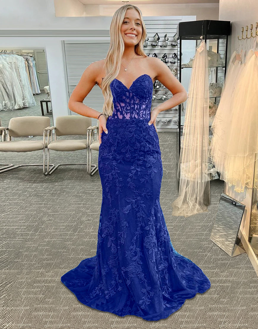 Mermaid Elegant Lace Sweetheart Prom Dress