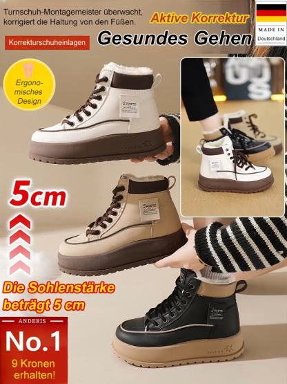 Damenstiefel mit dicker Sohle, Fleecefutter und hohem Schaft von Dr. Martens