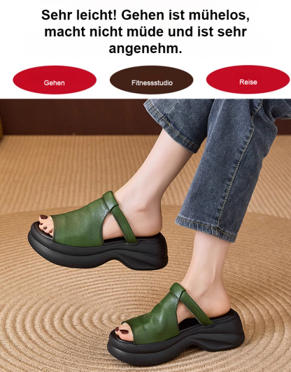 Sommerliche Plateau-Plateau-Fischmaul-Hausschuhe