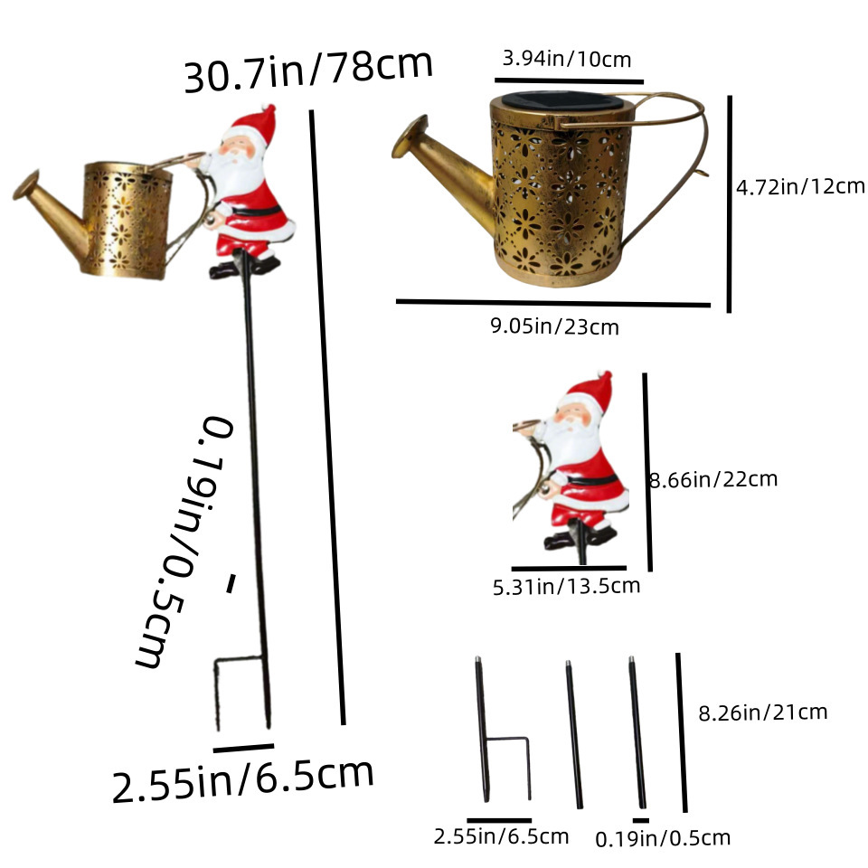 Solarbetriebene Weihnachtsmann-Garten-Rasenleuchten