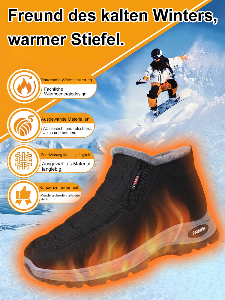 Gefütterte Schuhe für Männer und Frauen, die warm halten.