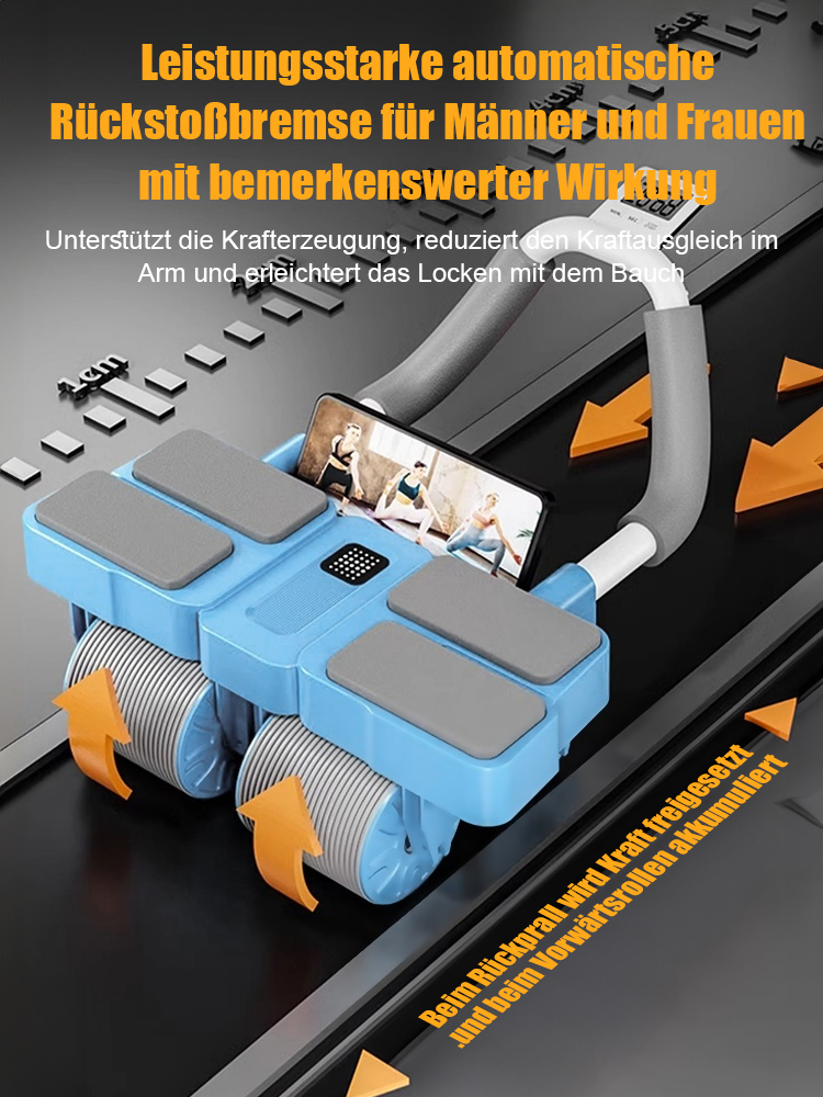Vier Runden automatisches Rebound-Bauchstraffungs- und Curling-Bauchmuskel-Fitnessrad