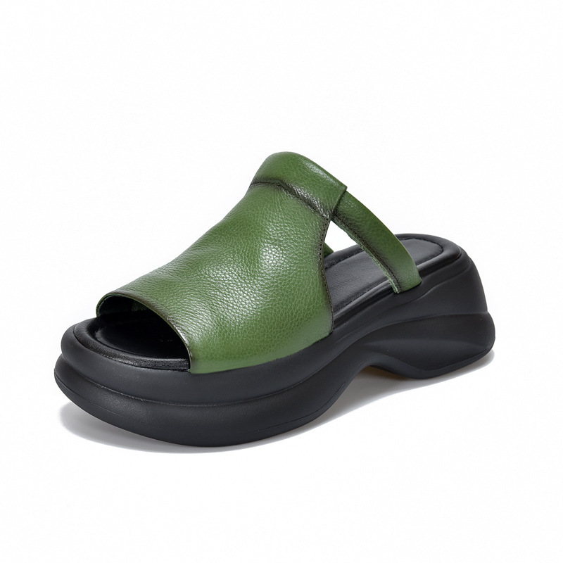 Sommerliche Plateau-Plateau-Fischmaul-Hausschuhe