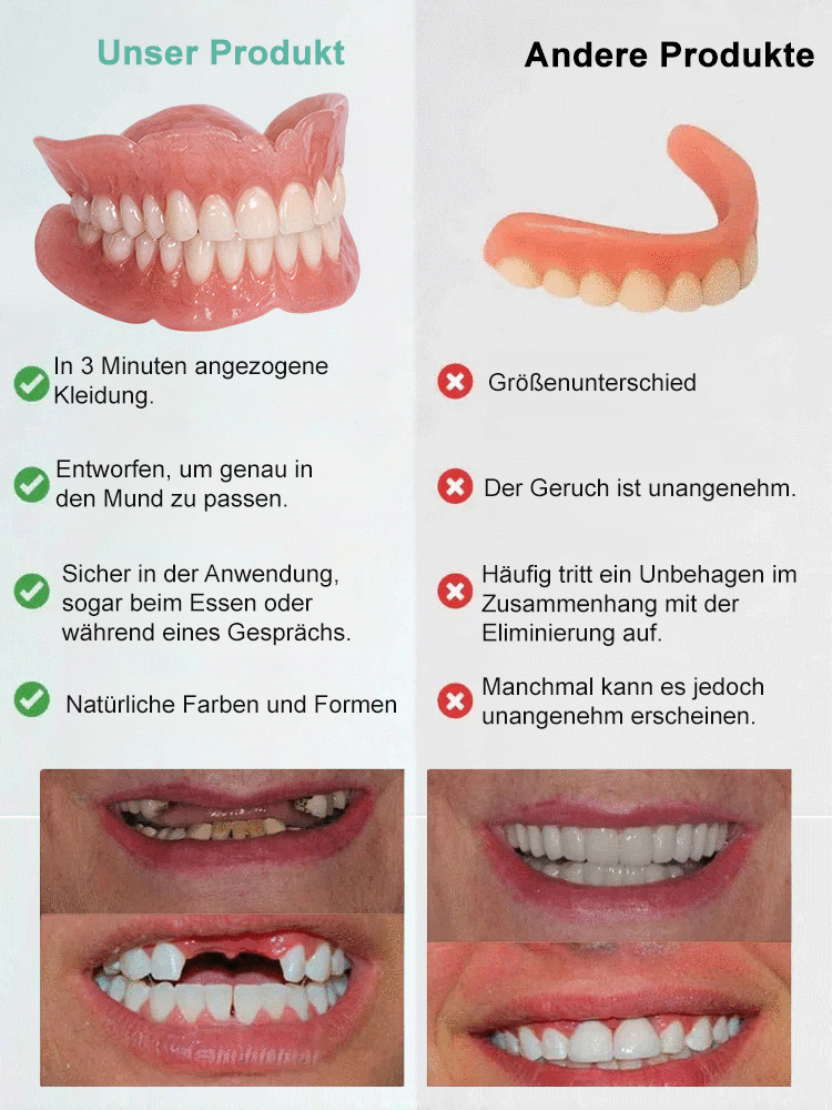 【Zahnarztfrei】Aufhellende realistische Zahnspange