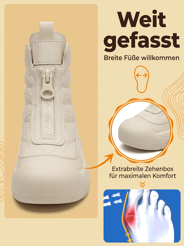 🎁💖【Futter aus reinem Kaschmir】Gepolsterte Stiefel aus verdicktem Leder