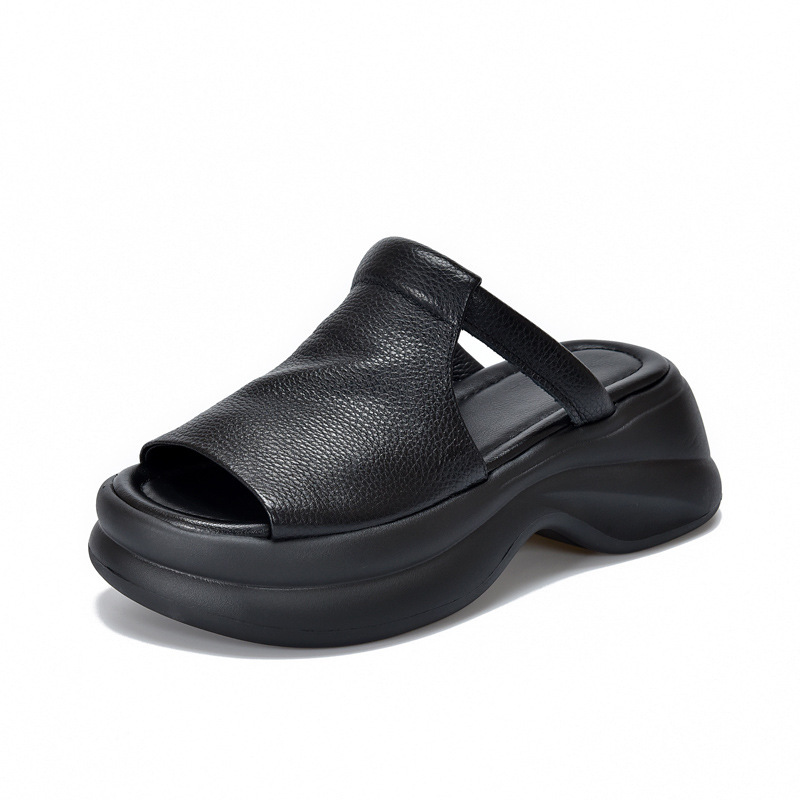 Sommerliche Plateau-Plateau-Fischmaul-Hausschuhe