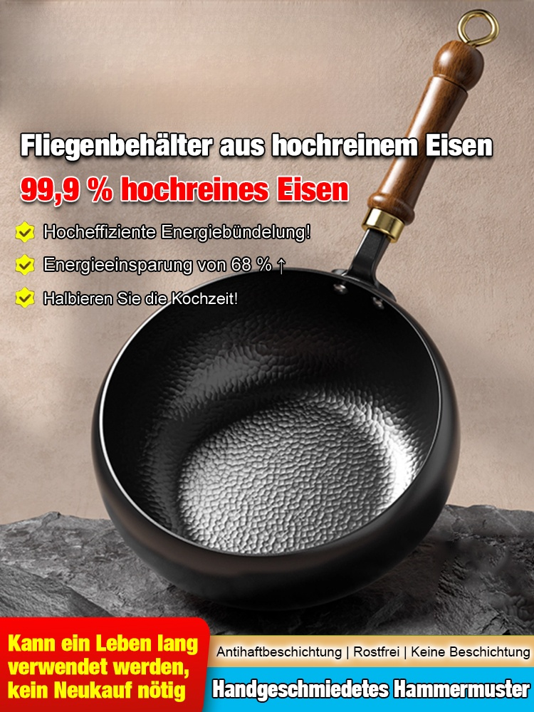 Handgeschmiedeter Hammermuster Originalbauchtopf