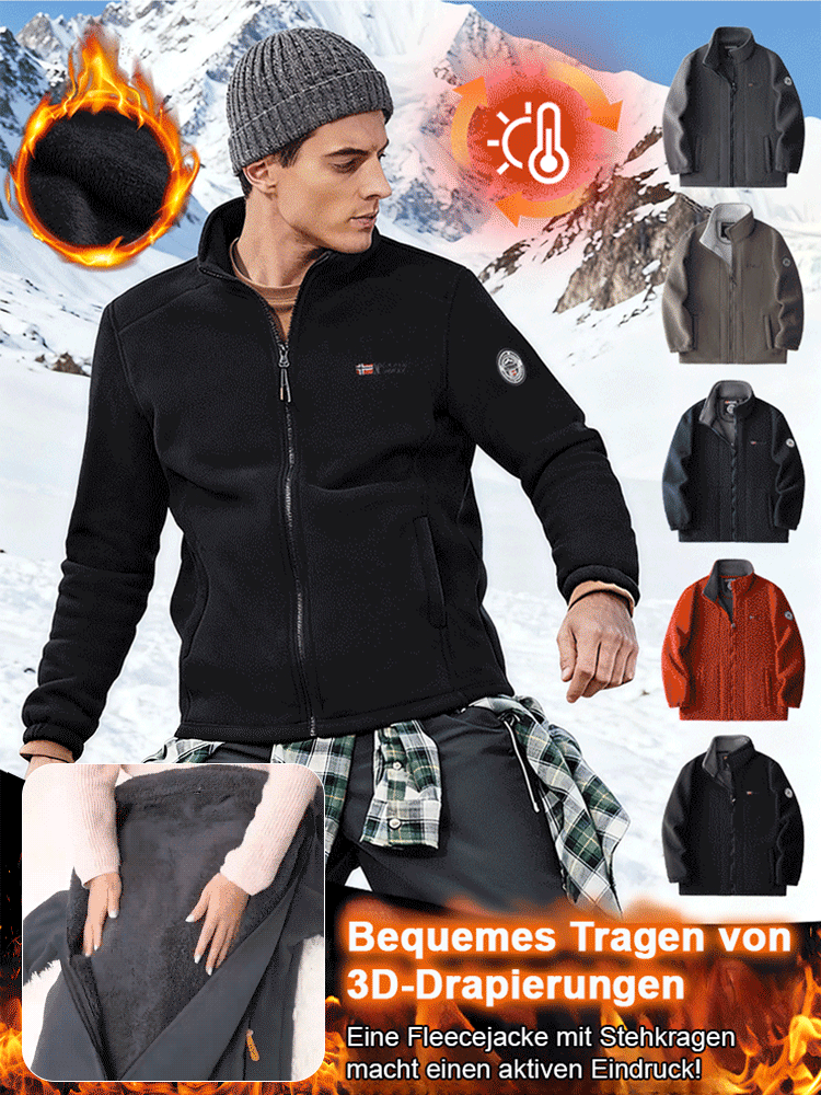 Herren-Fleecejacke für den Export nach Norwegen, ein- und doppelseitig tragbar