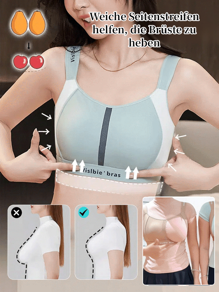 【Für vollere Oberweiten】Schlank machender, stoßdämpfender, leichter Sport-BH